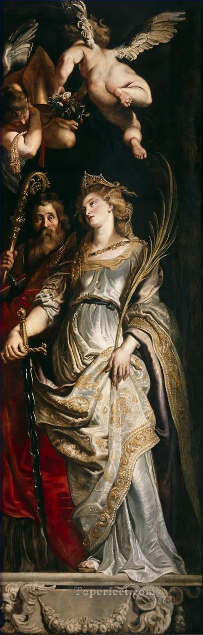 Levantamiento de la Cruz Santos Eligio y Catalina Barroco Peter Paul Rubens Pintura al óleo